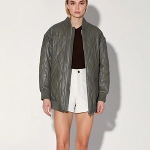 Walter Baker Puffy Leather Bomber jacket 100%